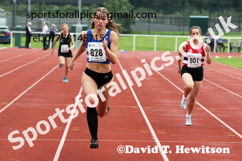 Women and Girls 100 metres, 2021 North Eastern Track and Field Champs., Middesbrough. Photo: David T. Hewitson/Sports for All Pics
